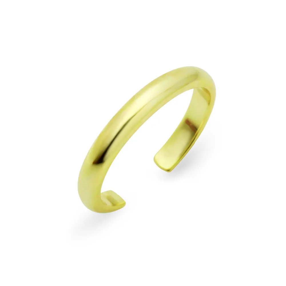
Gold Sterling Silver Plain Simple Adjustable Toe Ring 