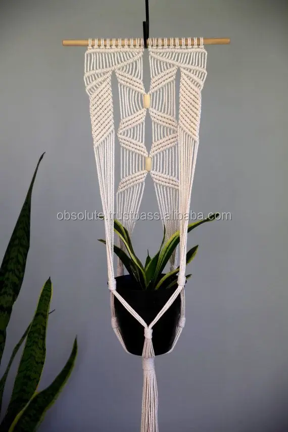 Hand Made Macrame Plant Hangers Decorative Plant Hangers Indoor