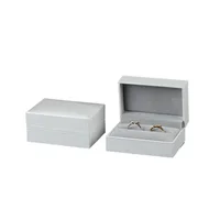 

Stock luxury proposal jewelry box jewelry Double Ring box jewelry box velvet