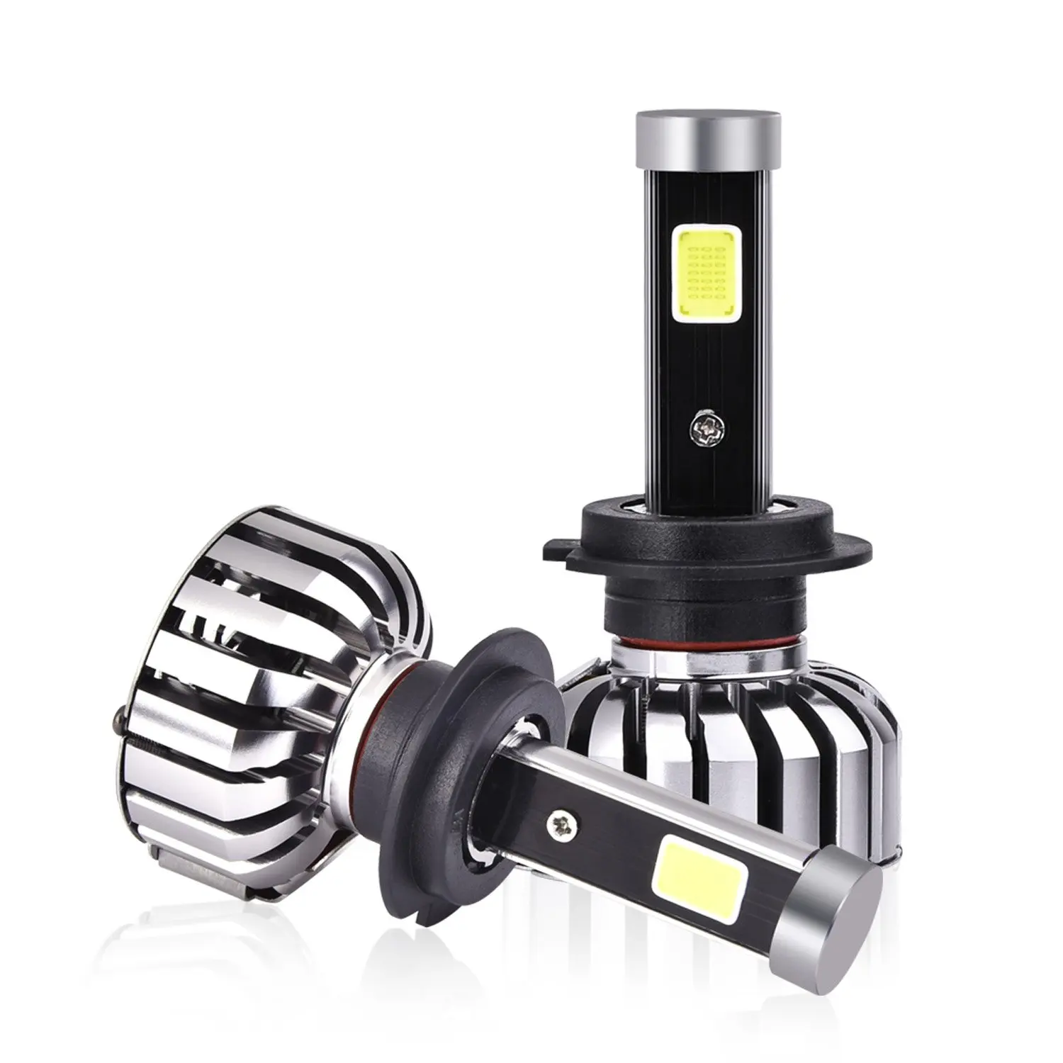 Catinbow LED Headlight Bulbs, H7 LED Headlight Bulbs 80W 8000LM COB Chips Plug & Play LED Headlight Bulbs Conversion Kit 6000 White - Pair