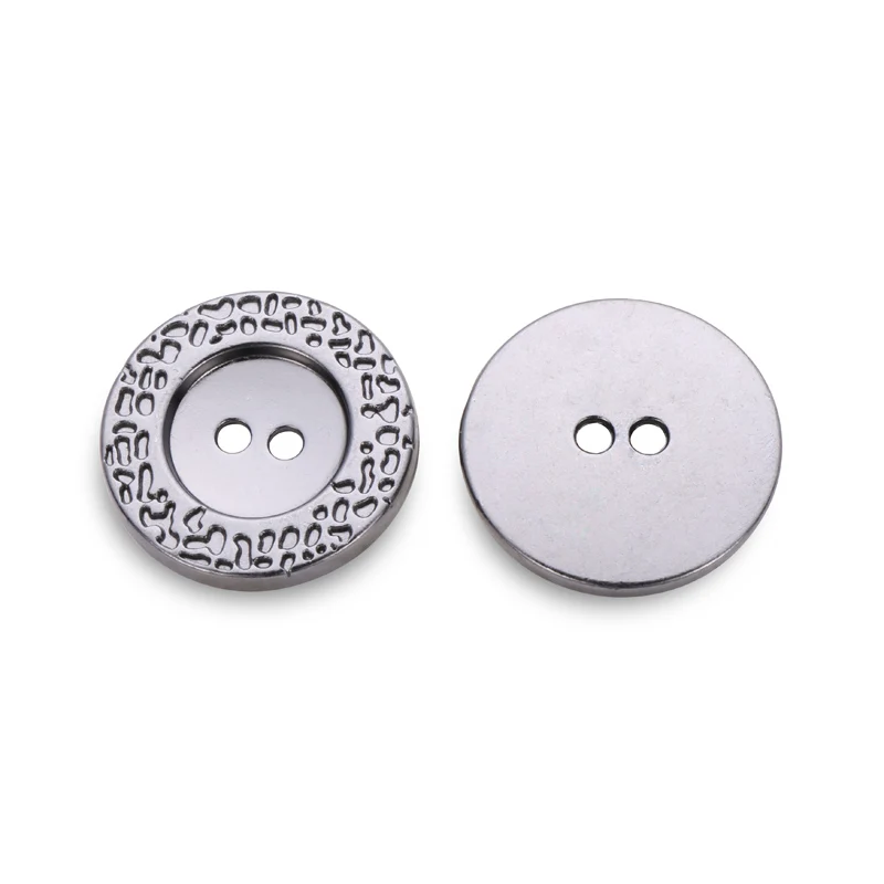 Wholesale Fancy metal sewing shirt button metal 2 hole button for clothes