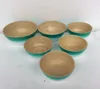 High quality best selling eco friendly new collection set of 4 spun bamboo bowl in yellow color from Viet Nam