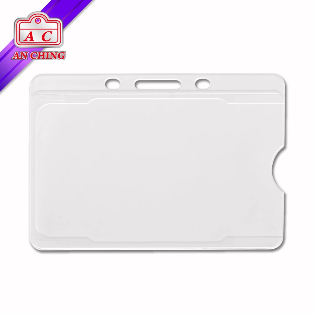 
Open Face ID Card Hard Plastic Badge Holder 