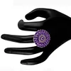Rattling natural amethyst gemstone ring handmade jewelry 925 sterling silver prong ring exporter