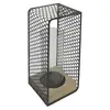 Open Metal and Wood Square Lantern