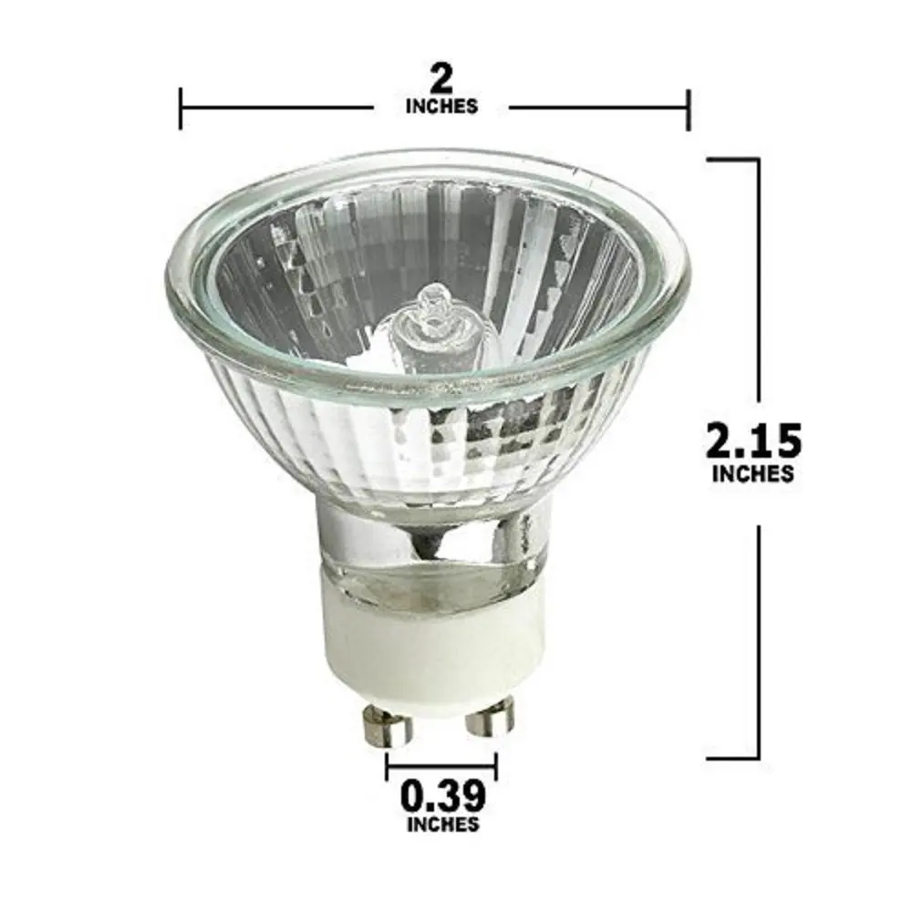 STERL LIGHTING SL-0284 - PACK OF 6-50 WATT, GU10 BASE, 120 VOLT, MR16 WITH UV GLASS COVER, HALOGEN FLOOD LIGHT BULB, Q50MR16/FL/GU10