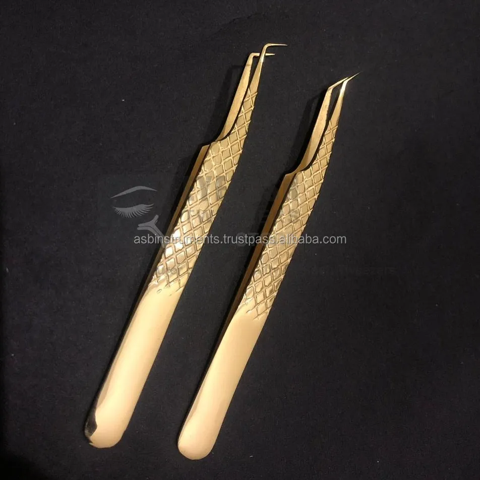 Plasma Black Japanese Stainless Steel Diamond Grip Custom Logo Eyelash