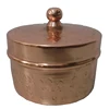 Copper Coated Iron Jewelry Small Trinket Box with Lid