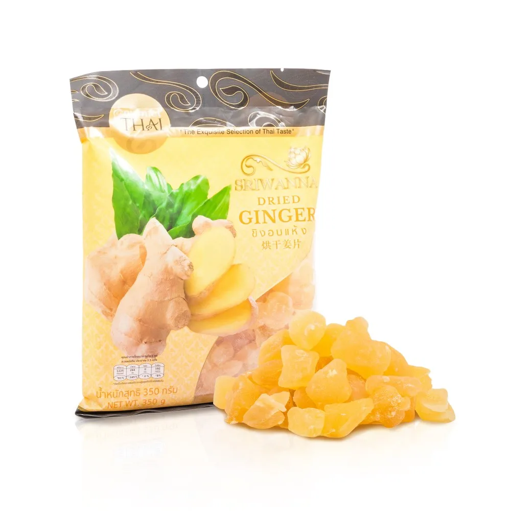 Crystallized Dried Ginger Slices Healthy Dried Fruit Snack 100 Natural