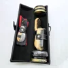 Promotional Custom Made High Quality Man Gift Hotel Home Outdoor Traveling Portable PU Leather Case Shoe Shine Kit