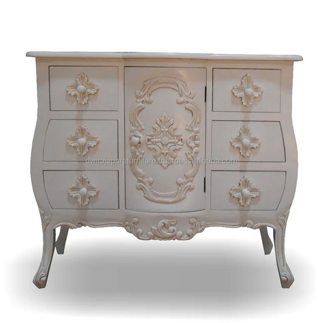 White Painted Furniture La Rochelle Antique French Dresser