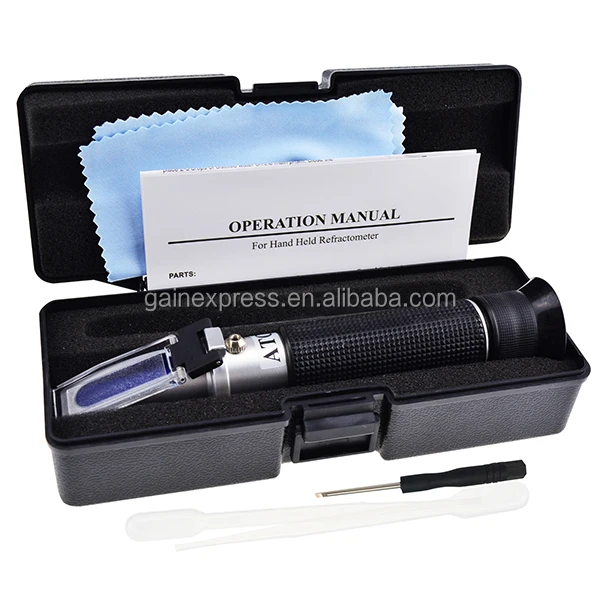 ATC 0%-100% & 1.000 to 1.070 Sp x 1% 0.001 Sp Gr Salinity Refractometer Precision Handheld Gr ATC 0%-100% & 1.000 to 1.070 Sp x 1% 0.001 Sp Gr Salinity Refractometer Precision Handheld Gr