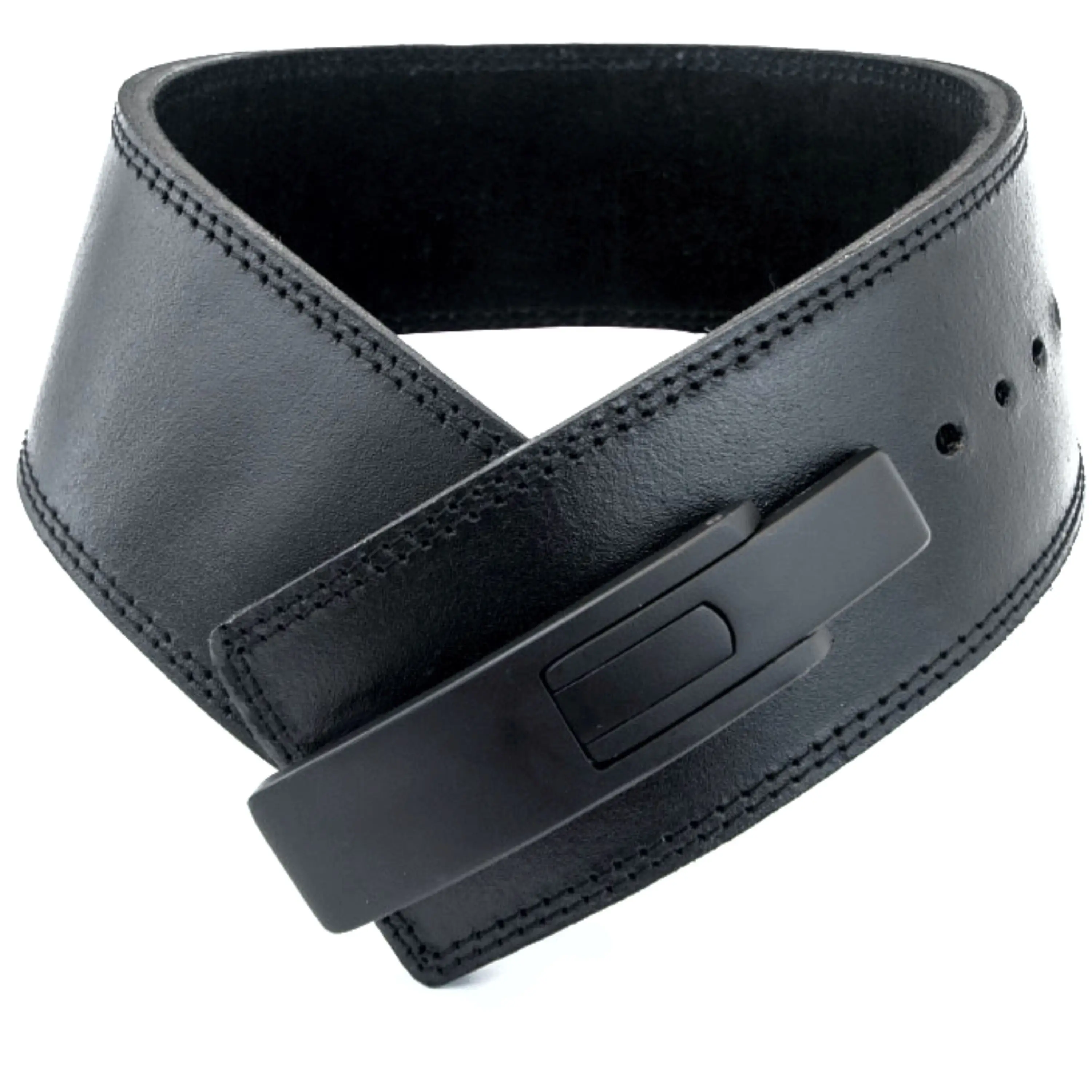 Custom Genuine Leather Made Back Support Powerlifting Lever Buckle Belt