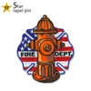 Cheap customized design fireman rescue jacket embroidery badge