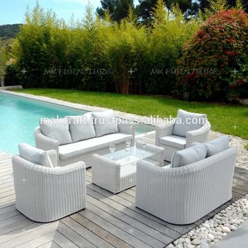 Poly Wicker Resin P E Rattan Garden Outdoor Sofa Set Furniture