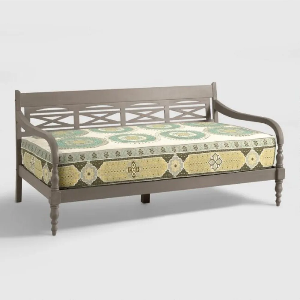 Indian Vintage And Antique Carved Solid Wood Rajasthani Style Sofa