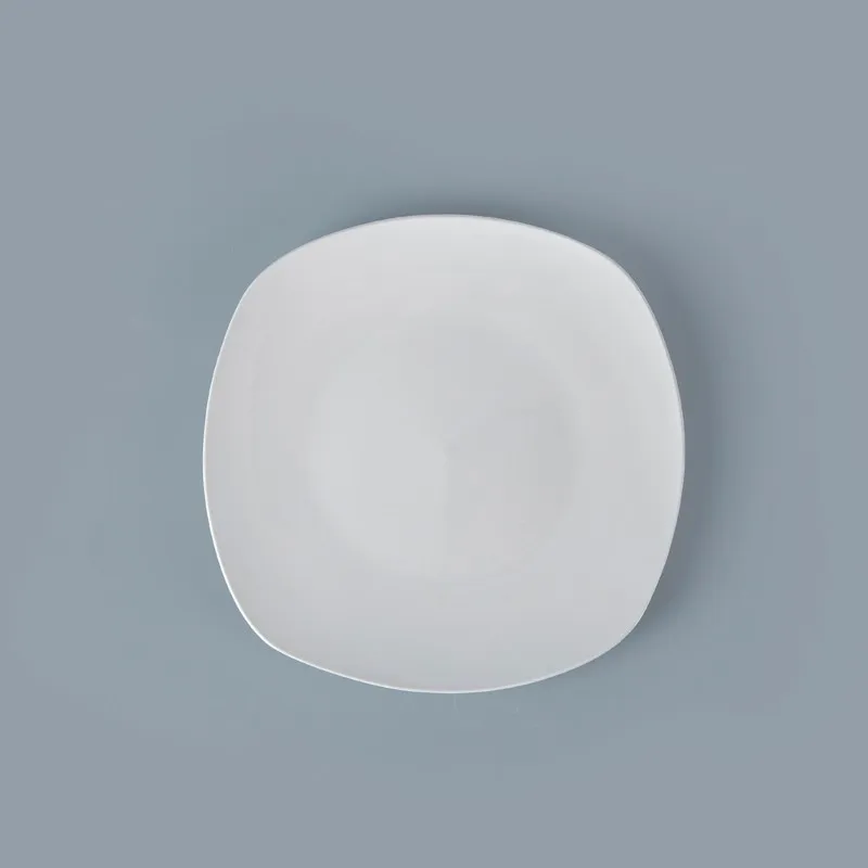 product-Two Eight-simple elegant fresh style flat plate white porcelain flat plate hotel restaurant -3