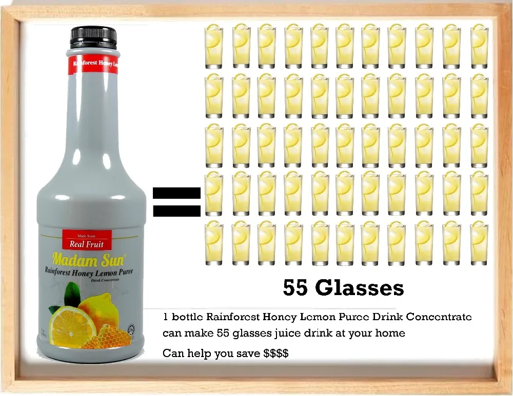 
RainForest Honey Lemon Puree Drink Concentrate/RainForest Honey Lemon Juice Drink Concentrate 