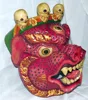 Wooden Demon Mask Fully Hand Crafted Wall Hanging Manufacture In Nepal