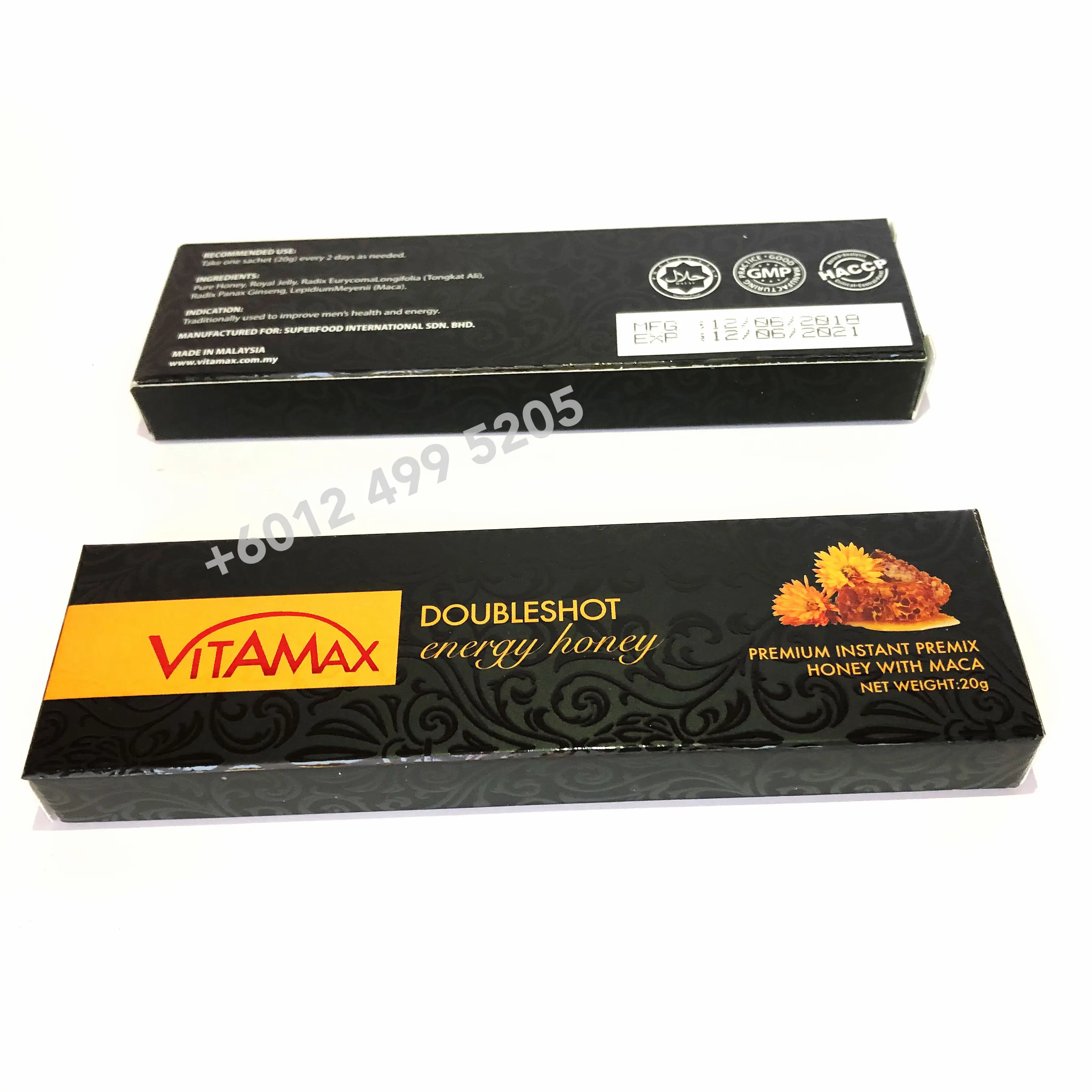
MALAYSIA VITAMAX DOUBLESHOT ENERGY HONEY FOR HIM 10S X 20G 
