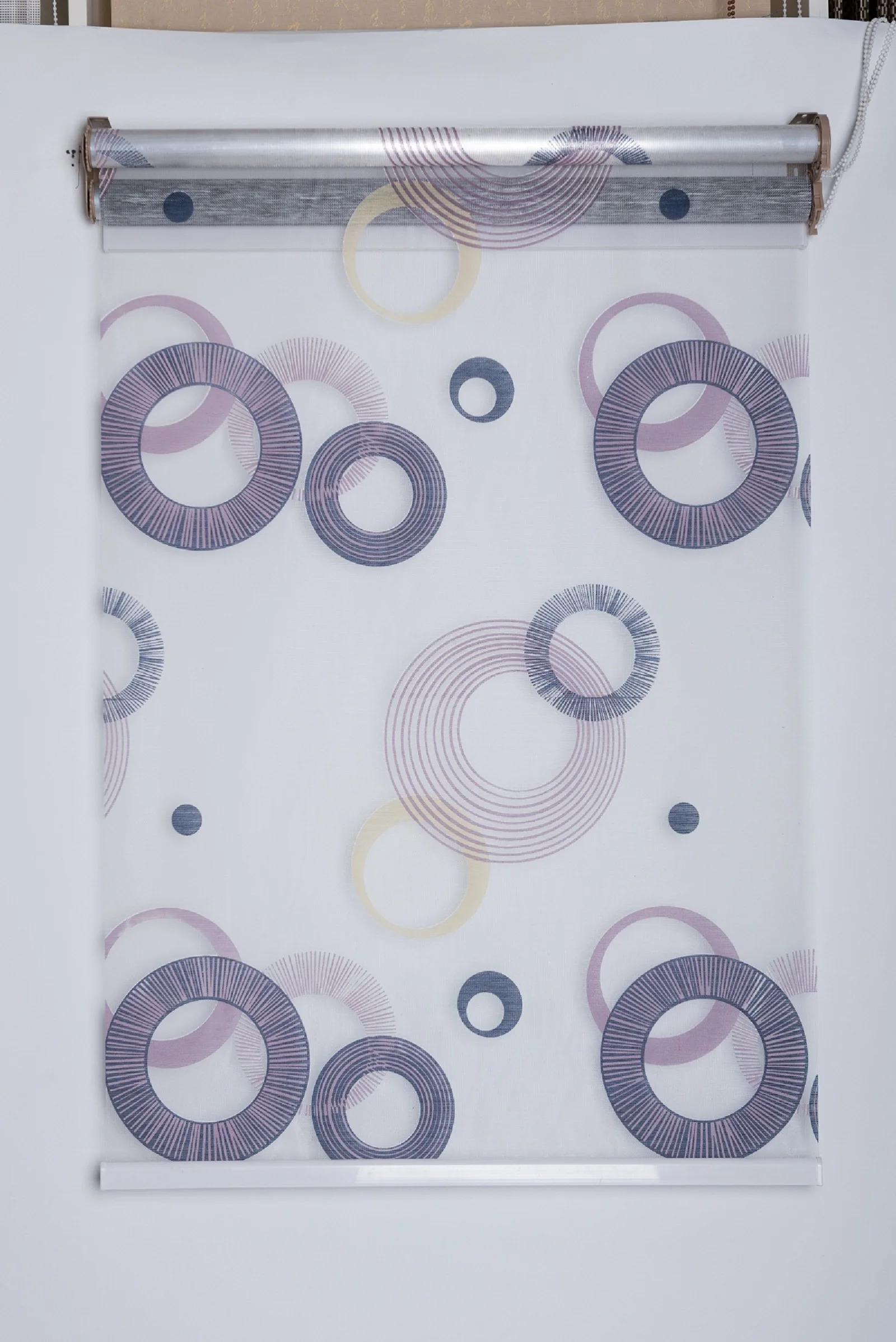 
dual sheer blinds day night window curtain fabric roman roller blinds 