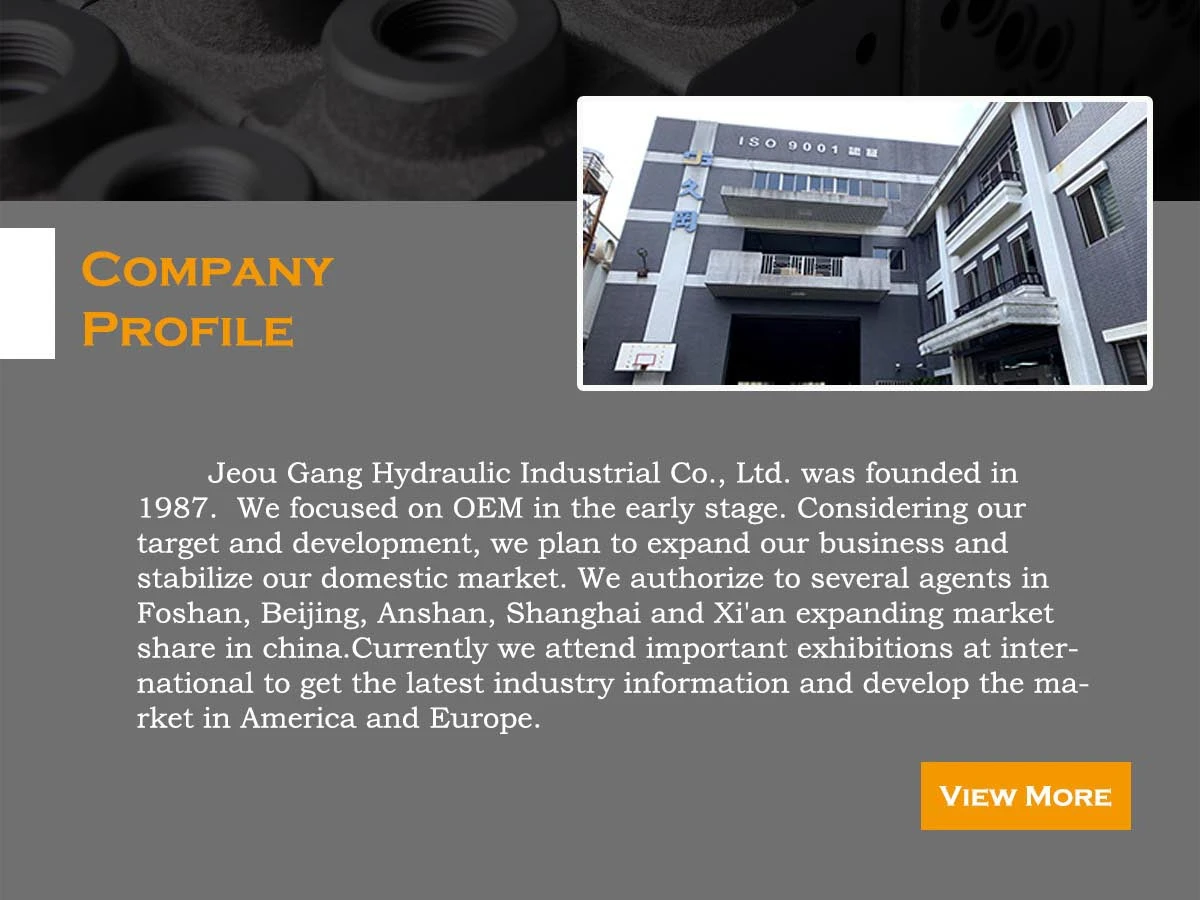 JEOU GANG HYDRAULIC INDUSTRIAL CO., LTD. Hydraulic Valve, Hydraulic