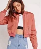 CROPPED BOMBER JACKET/ jet black cropped bomber jacket/ ladies cropped waterproof jacket
