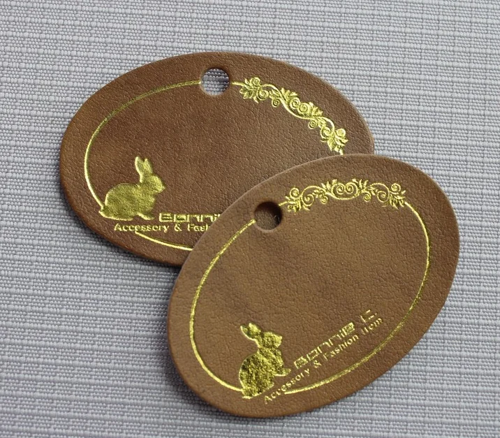 Custom Black Embossed Metal Faux Jeans Leather Labels For Clothing