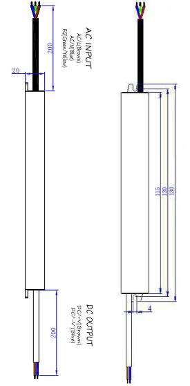 ac/dc fixed voltage slim 12v power supply IP67 aluminum led driver 12v 2a