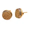 Gold Druzy Studs Ear Studs