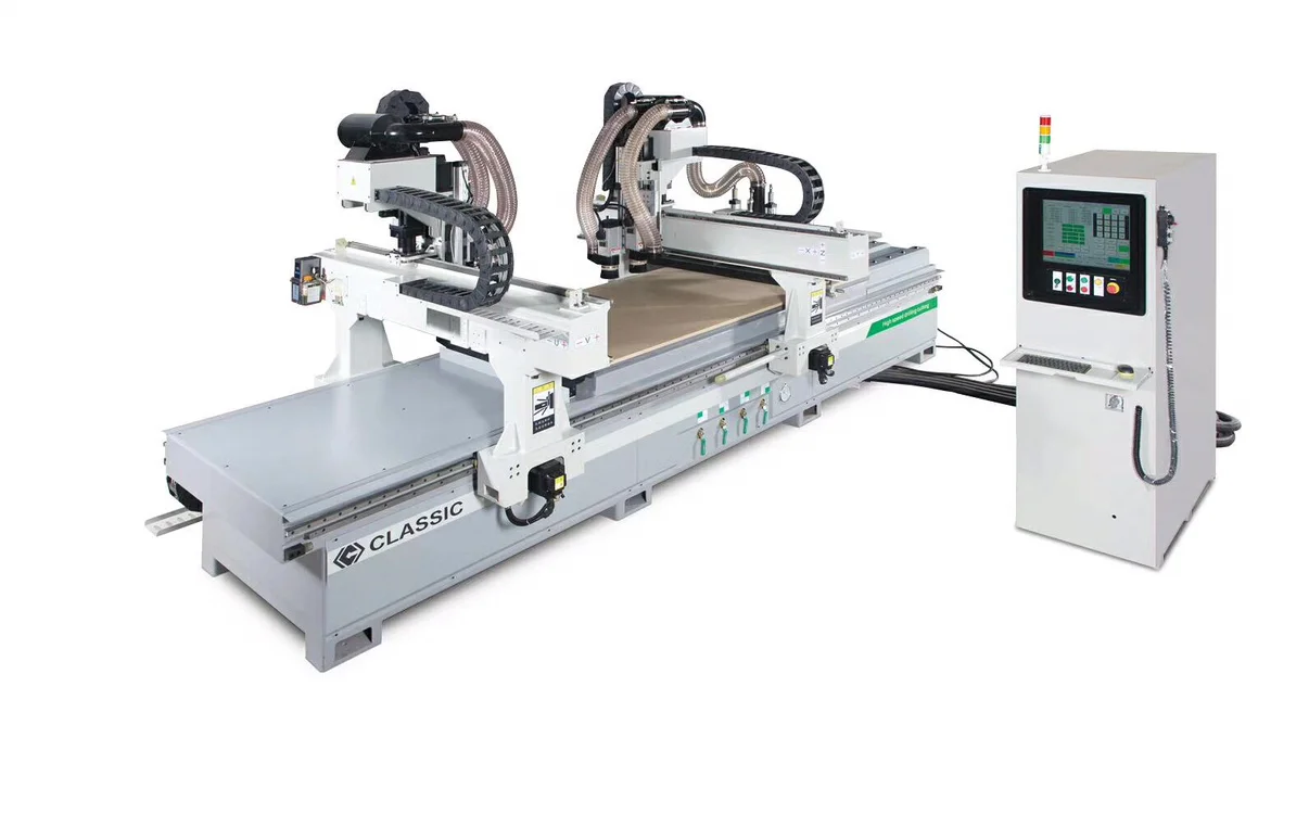 new designed double gantry cnc router machine