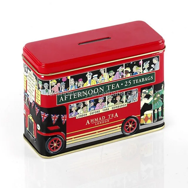 Red Double Decker Bus Antique Tin Money Box - Buy Antique Money Box,Bus ...