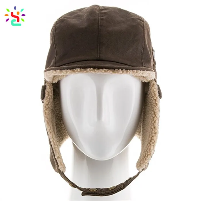 Winter Aviator Hat, 3-in-1 Ushanka Russian Hat for Men, Face Cover Aviator  Hat with Earflaps Removable Mask, Thickened Pilot Brim Hat for Outdoor