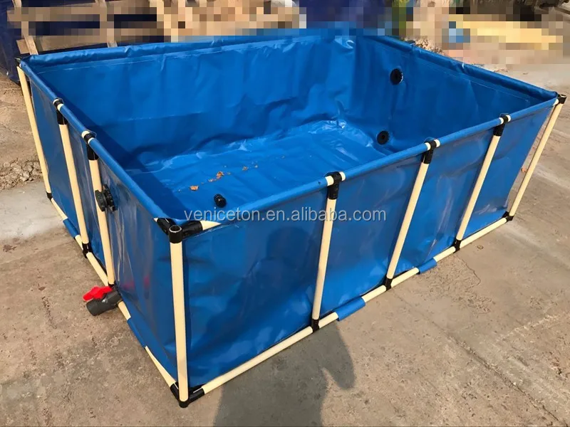 Portable 1000l Fish Farming Tank With Plastic Pipe Frame - Buy Fish ...