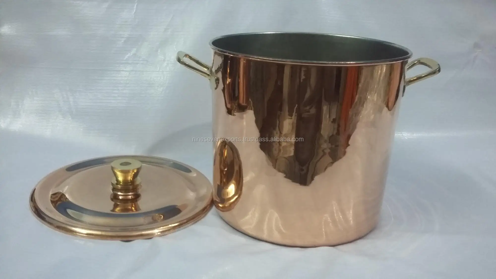 Heavy Thickness Copper Kitchen Sauce Pan Commercial Induction Stew Pot