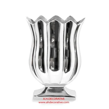 Aluminum Tulip Flower Vase View Decoration Flower Tall Vase A H