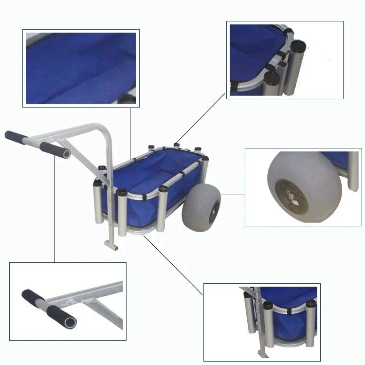 Two Ballon Wheels Sand Wheelbarrow Carts Beach Fishing Cart Buy