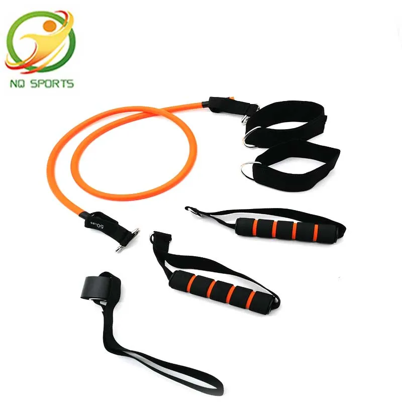 

Custom Logo Printed Fitness 11 pcs Resistance Bands Set for Workout Fitness Exercise With Handles, Can be customized