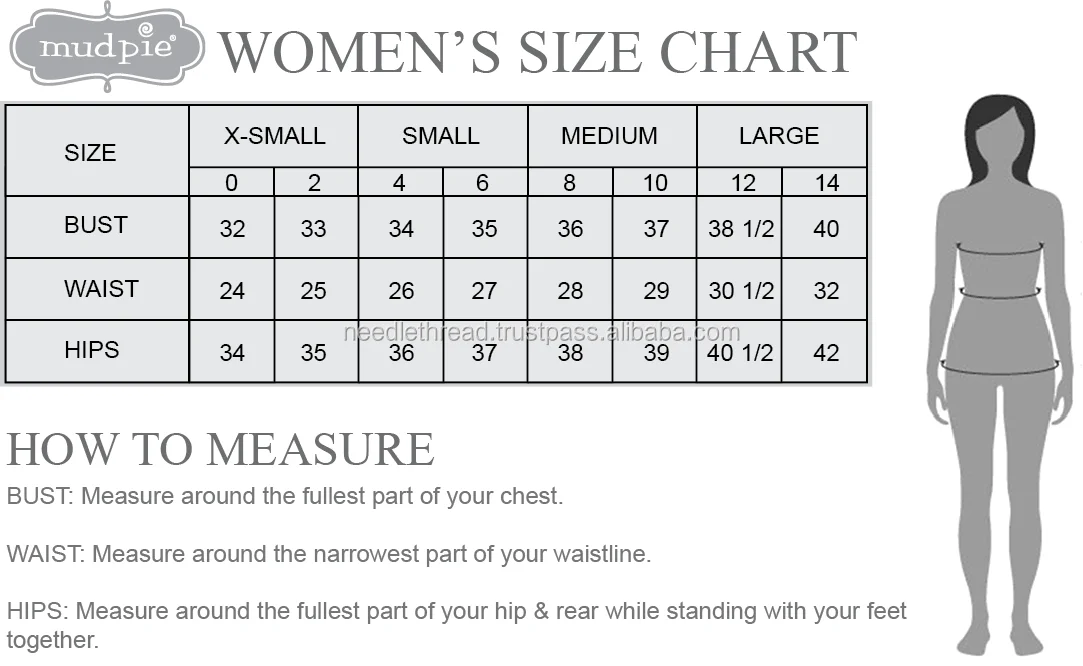 Arabic Size Chart