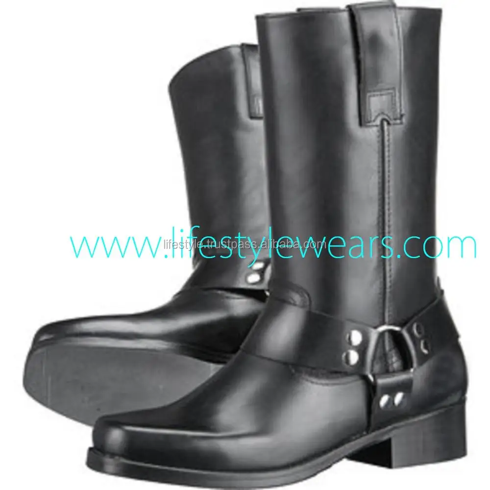 Red Motorcycle Boots Motorcycle Police Boots Mens Leather Motorcycle