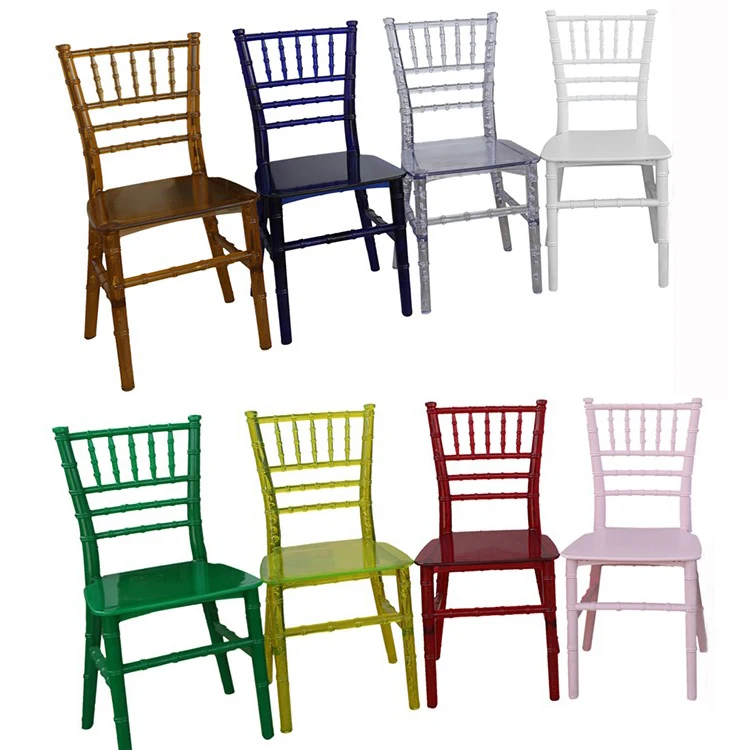 

Modern Tiffany Chiavari Chair for Kids Colorful Acrylic Plastic Resin PC Material for Parties Weddings Events Banquets