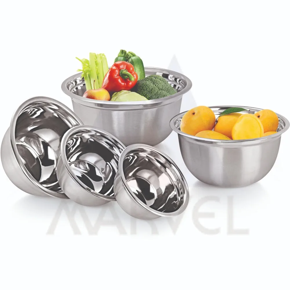 Stainless Steel German Mixing Bowl With Copper Plating And Silicon Base