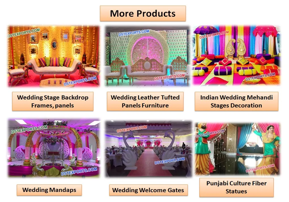 Wedding Punjabi Mehndi Stage Decoration,Night Sangeet Stage With