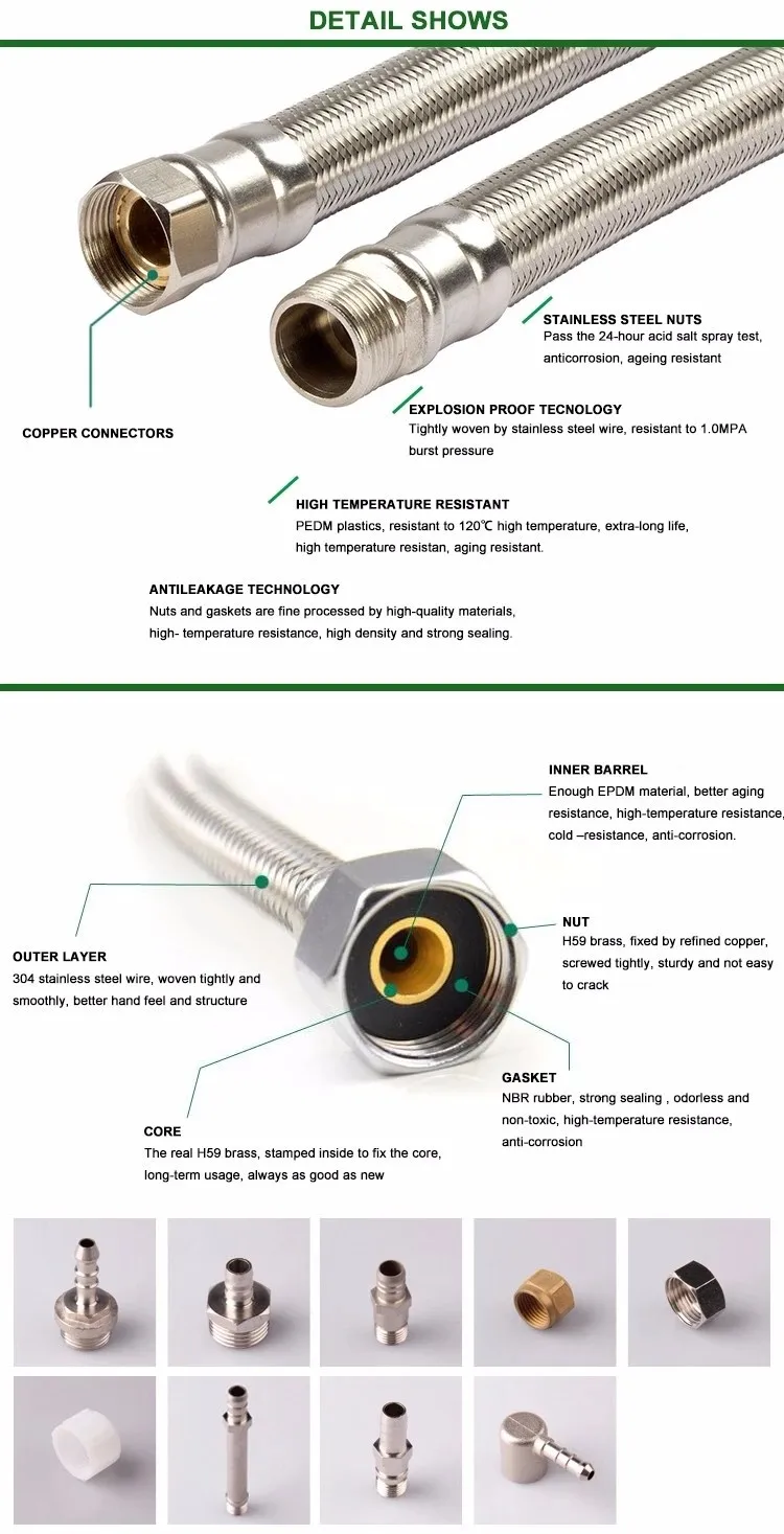 Flexible Stainless Steel Epdm/pvc Inner Tube Copper Braided Hose Buy