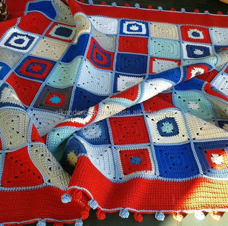 
Crochet Handmade Baby Blanket with matching Cap 