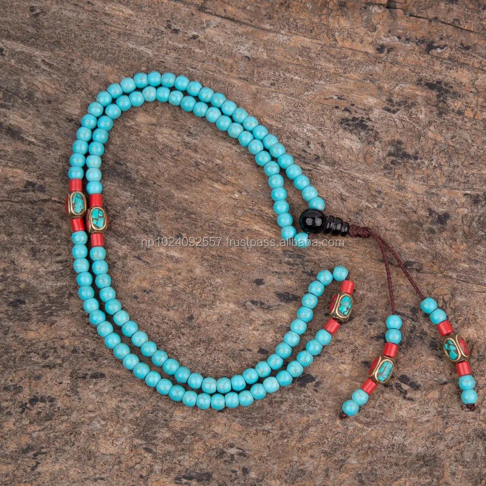 
Prayer Beads Necklace Made in Nepal 