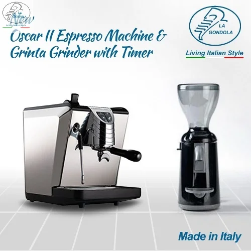 
Made in Italy Coffee Maker - Oscar - Espresso Machine for both Home and Commercial Use 
