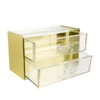 Acrylic Gold 3 Drawer Stackable Organizer jewelry