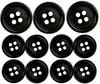 Hole round high quality real bull horn custom suit button