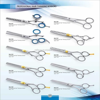 Gold Plated Adjustable Screw Professional Hair Thinning Scissors